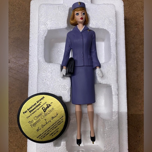 Barbie Other - Danbury Mint Pan American Airways Stewardess Barbie Figurine